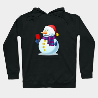 Pickleball Snowman Hoodie